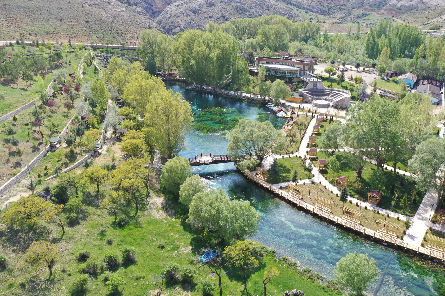 Beautiful aerial view of a park with a river and greenery in Turkey. — Why Choose Graphic Novels Over Simple Novels?