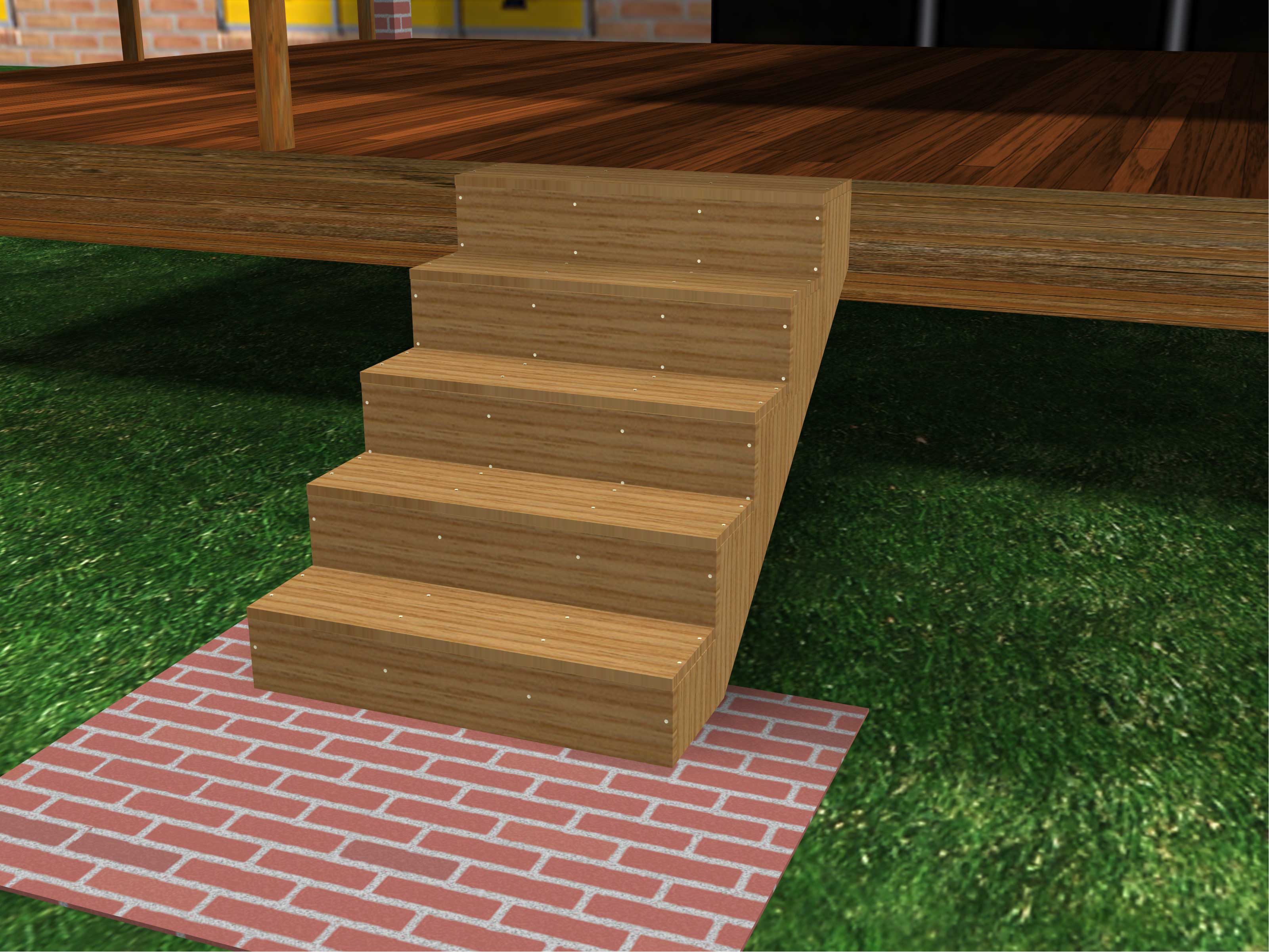 Why is wooden material necessary for building steps?